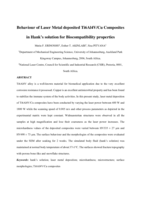 Behaviour of laser metal deposited Ti6Al4V/Cu composites in hank’s solution for biocompatibility properties