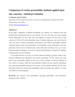 Comparison of various permeability methods applied upon clay concretes - statistical evaluation