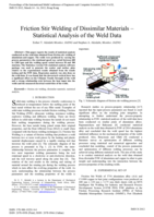 Friction stir welding of dissimilar materials – statistical analysis of the weld data