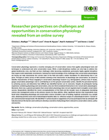 Researcher perspectives on challenges and opportunities in conservation physiology revealed from an online survey