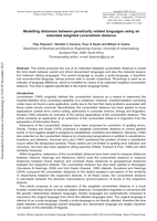 Modelling distances between genetically related languages using an extended weighted Levenshtein distance