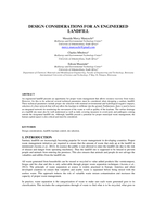 Design considerations for an engineered landfill