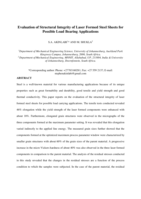 Evaluation of structural integrity of laser formed steel sheets for possible load bearing applications