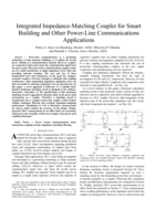 Integrated impedance-matching coupler for smart building and other power-line communications applications