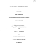 Staff retention in the engineering industry