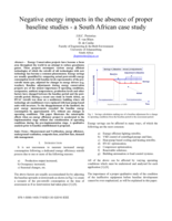 Negative energy impacts in the absence of proper baseline studies - a South African case study