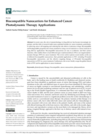 Biocompatible nanocarriers for enhanced cancer photodynamic therapy applications