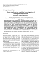 Barter trading : an empirical investigation of management practices
