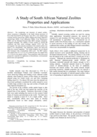 A study of South African natural zeolites properties and applications