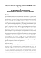 Integrated strategies for creating citizen-centric public sector organisations