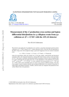 Measurement of the differential distributions in eµ dilepton events from pp collisions at √s = 13 TeV ATLAS detector