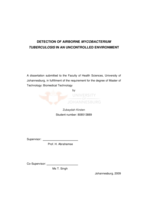 Detection of airborne mycobacterium tuberculosis in an uncontrolled environment