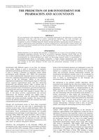 The prediction of job involvement for pharmacists and accountants.