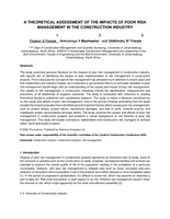 A theoretical assessment of the impacts of poor risk management in the construction industry