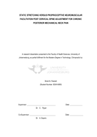 Static stretching versus proprioceptive neuromuscular facilitation post cervical spine adjustment for chronic posterior mechanical neck pain