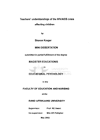 Teachers' understandings of the HIV/AIDS crisis affecting children