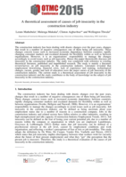 A theoretical assessment of causes of job insecurity in the construction industry