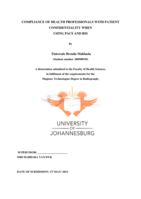 Compliance of health professionals with patient confidentiality when using PACS and RIS