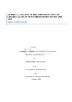 A critical analysis of the representations of gender and sex in newspaper reports on HIV and AIDS