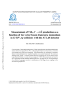 Measurement of VH, H - b-b production as a function of the vector-boson transverse momentum in 13 TeV p p collisions with the ATLAS detector