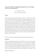 An overview of the EU-SA Strategic Partnership 10 years on : diverging world views, persisting interests