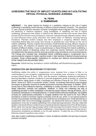 Assessing the role of implicit scaffolding in facilitating virtual physical sciences learning