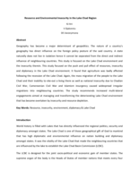 Resource and environmental insecurity in the Lake Chad Region