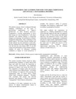 Engineering the clothing industry towards competitive advantage : a managerial dilemma