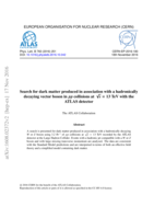 Search for dark matter produced in association with a hadronically decaying vector boson in pp  collisions at √s = 13 TeV with the ATLAS detector