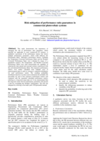 Risk mitigation of performance ratio guarantees in commercial photovoltaic systems
