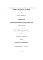 The process of cause related marketing :  a case study using Nedbank's Green Affinity Programme