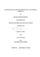 Liberation and salvation in the book of Micah : a South African perspective