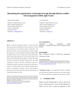 Maximizing the organizations’ technology leverage through effective conflict-risk management within Agile Teams