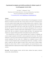 Experimental investigation and yield line prediction for ultimate capacity of recycled aggregate concrete slabs