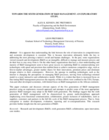 Towards the sixth generation of R&D management : an exploratory study