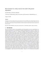 Ruin formulas for a delay renewal risk model with general dependence
