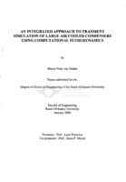 An integrated approach to transient simulation of large air cooled condensers using computational fluid dynamics