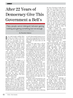 After 22 years of democracy give this government a Bell’s