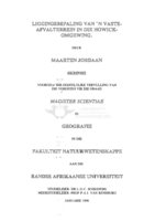 Liggingsbepaling van 'n vaste-afvalterrein in die Howick-omgewing