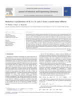 Reduction crystallization of Ni, Cu, Fe and Co from a mixed metal effluent