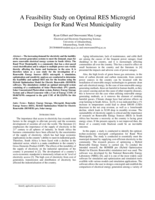 A feasibility study on optimal RES microgrid design for Rand West Municipality
