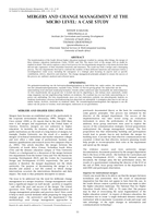 Mergers and change management at a micro level: a case study.