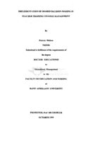 Implementation of shared decision-making in teacher training college management