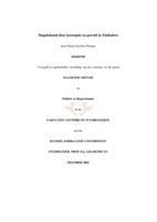 Magsbehoud deur korrupsie en geweld in Zimbabwe