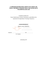 A comparison between manipulative therapy and fascial treatment in treating fascial line dysfunction of the superficial back line