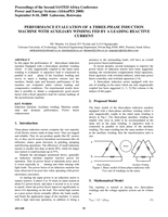 Performance evaluation of a three-phase induction machine with auxilliary winding fed by a leading reactive current