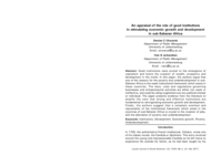 An appraisal of the role of good institutions in stimulating economic growth and development in sub-Saharan Africa