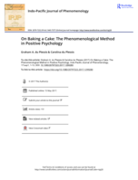 On baking a cake : the phenomenological method in positive psychology