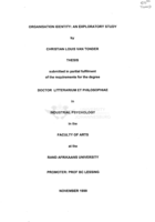 Organisation identity : an exploratory study.
