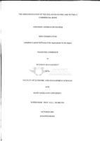 The implementation of the balanced scorecard within a commercial bank